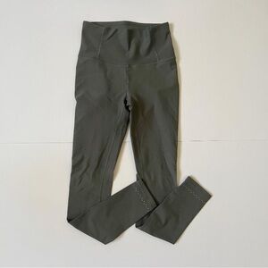 Lululemon Leggings Zipper Pocket Olive Green Size 6